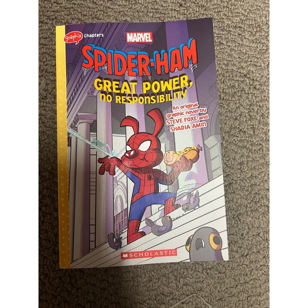 Marvel Spider-Ham Great Power No Responsibility Graphic Novel Scholastic Book